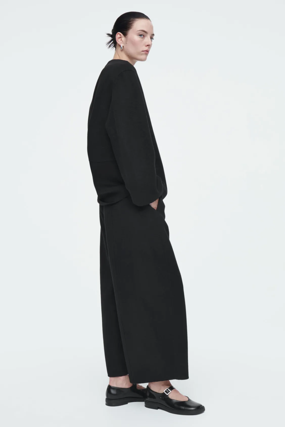 COS DOUBLE-FACED WOOL BLOUSE-Women Shirts & Blouses | Tops