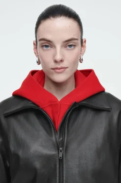 COS DOUBLE-FACED WOOL HYBRID HOOD-Women Hats & Scarves | Capes & Hybrids