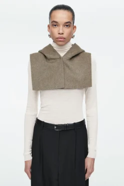 COS DOUBLE-FACED WOOL HYBRID HOOD-Women Capes & Hybrids | Coats & Jackets
