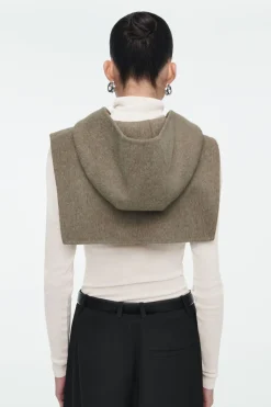 COS DOUBLE-FACED WOOL HYBRID HOOD-Women Capes & Hybrids | Coats & Jackets