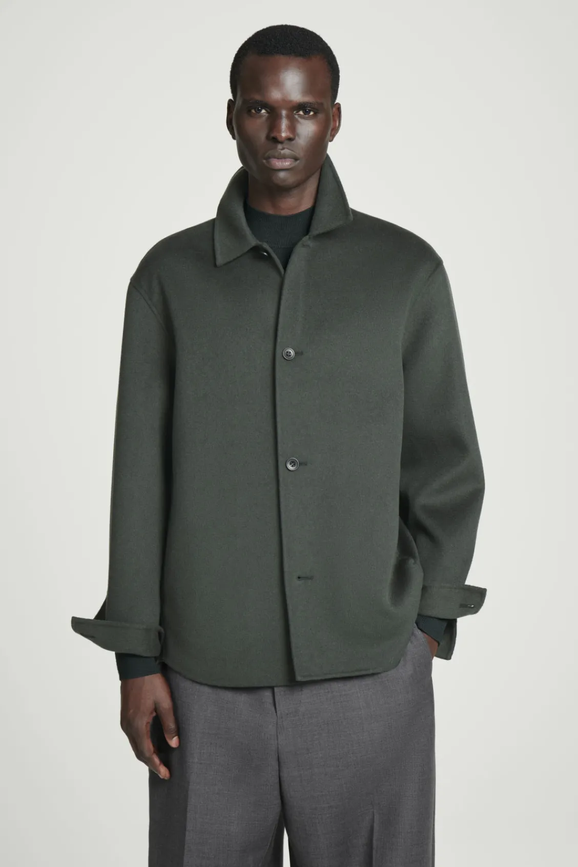 COS DOUBLE-FACED WOOL OVERSHIRT- Shirts | Coats & Jackets
