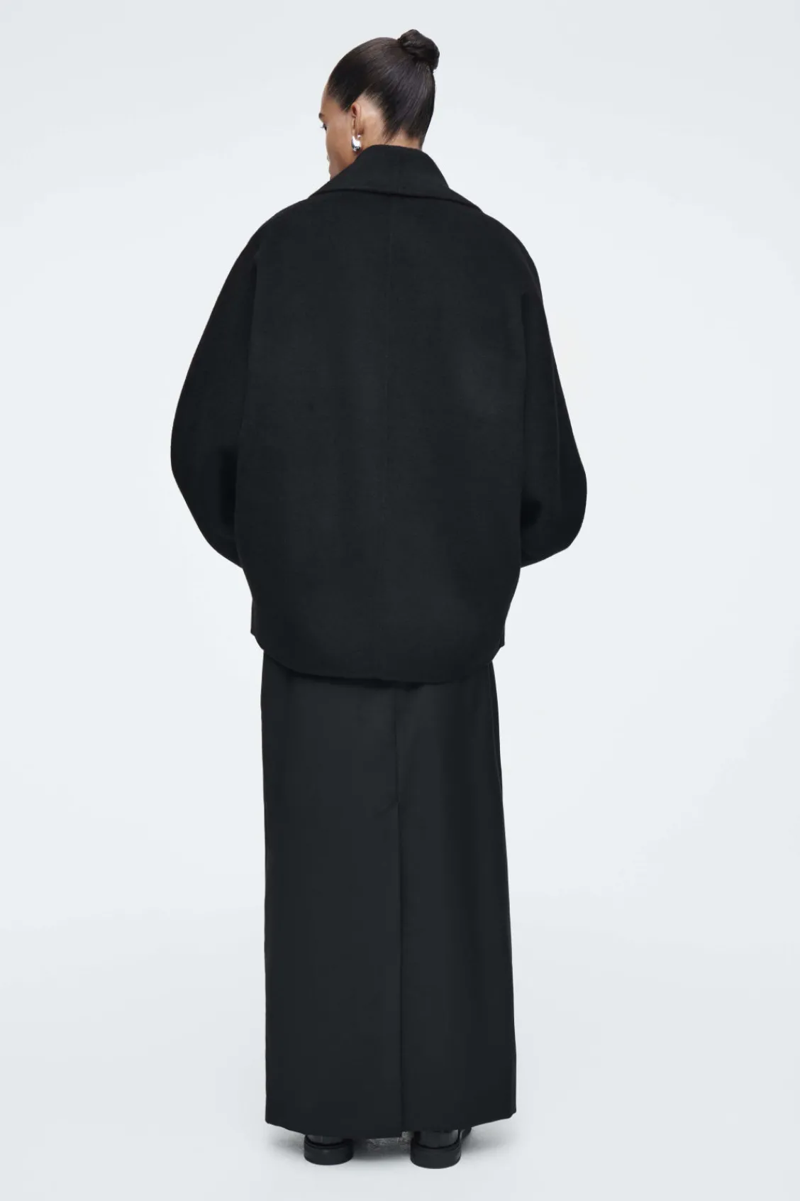 COS DOUBLE-FACED WOOL PEA COAT-Women Coats & Jackets