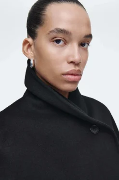 COS DOUBLE-FACED WOOL PEA COAT-Women Coats & Jackets