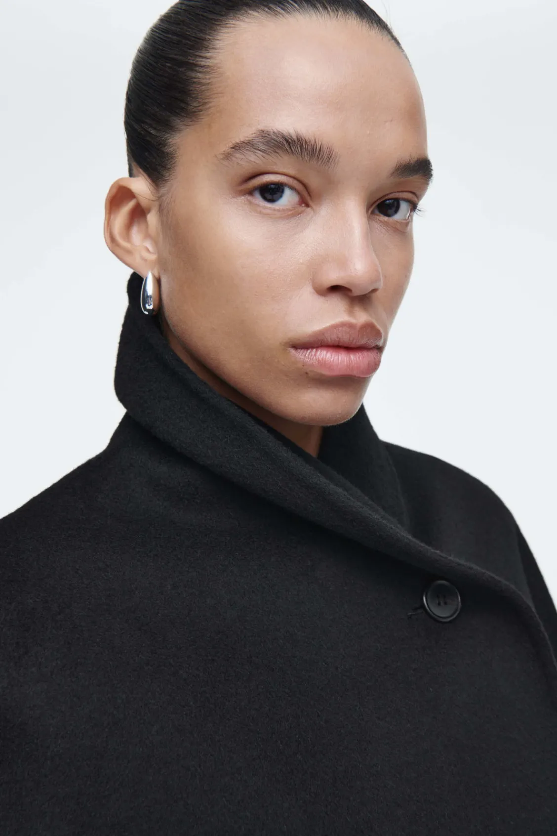 COS DOUBLE-FACED WOOL PEA COAT-Women Coats & Jackets