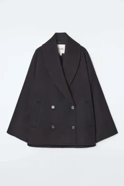COS DOUBLE-FACED WOOL PEA COAT-Women Coats & Jackets