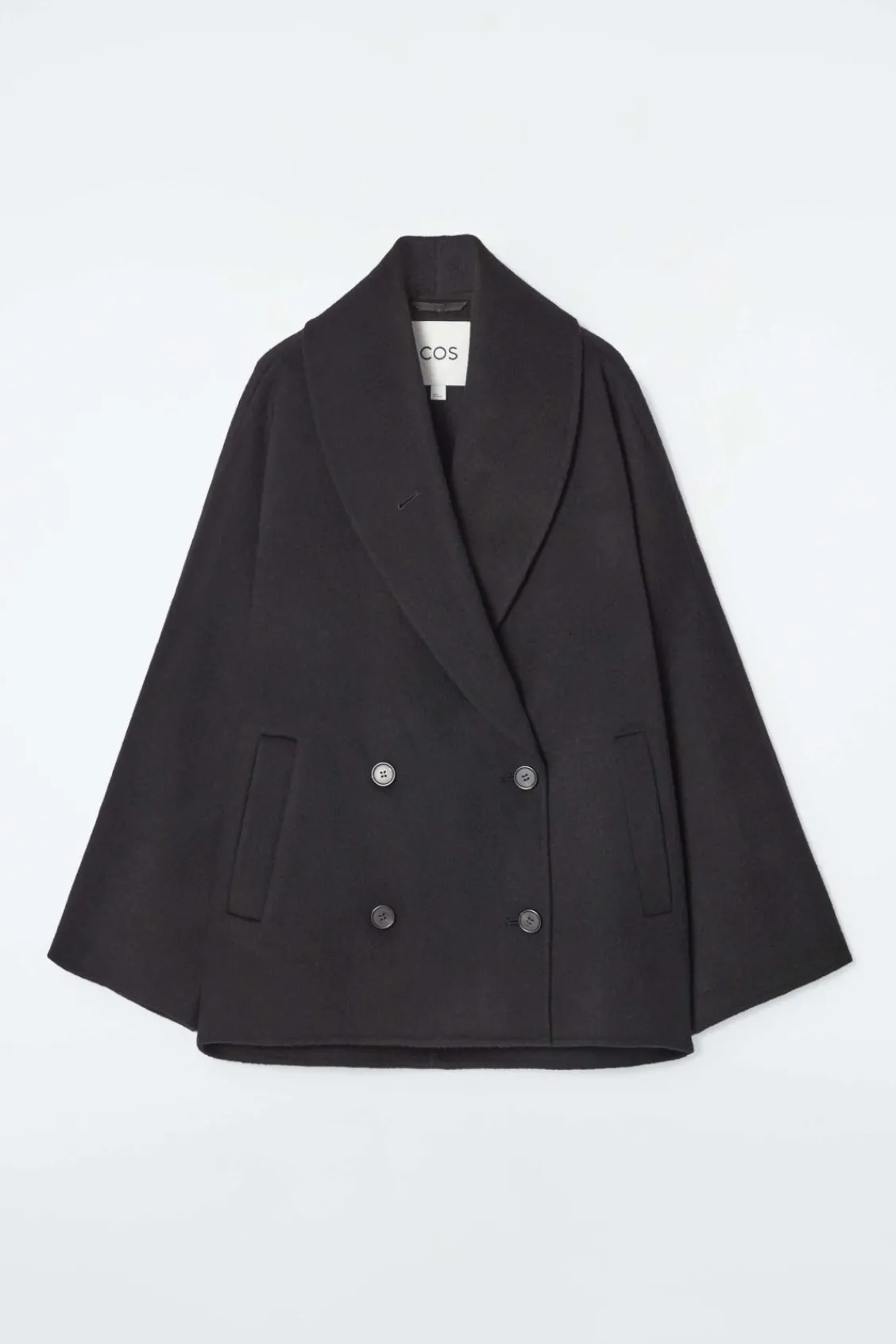 COS DOUBLE-FACED WOOL PEA COAT-Women Coats & Jackets