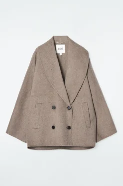 COS DOUBLE-FACED WOOL PEA COAT-Women Coats & Jackets