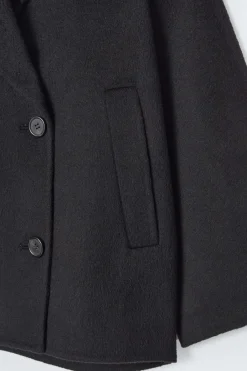 COS DOUBLE-FACED WOOL PEA COAT-Women Coats & Jackets