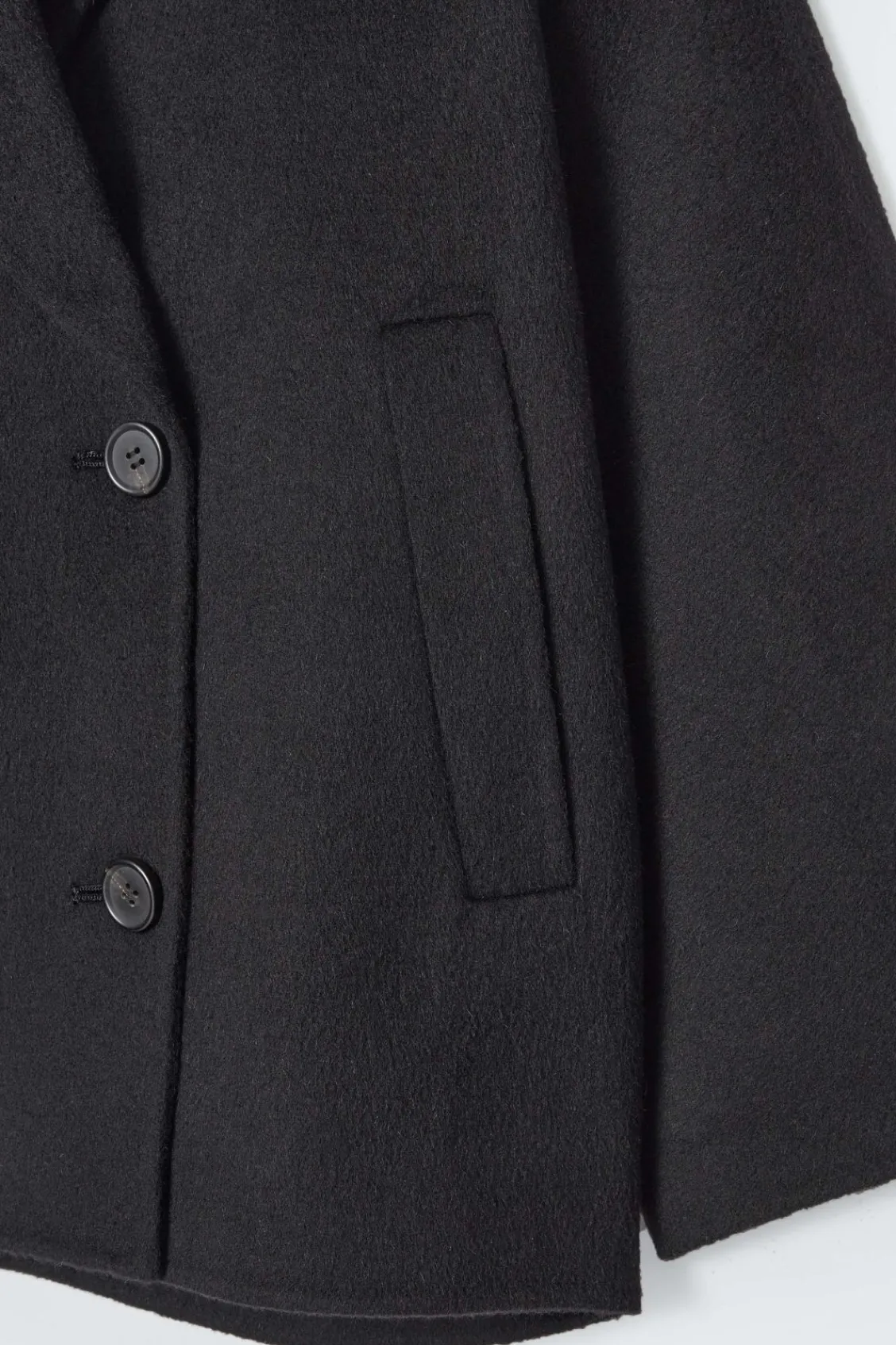 COS DOUBLE-FACED WOOL PEA COAT-Women Coats & Jackets