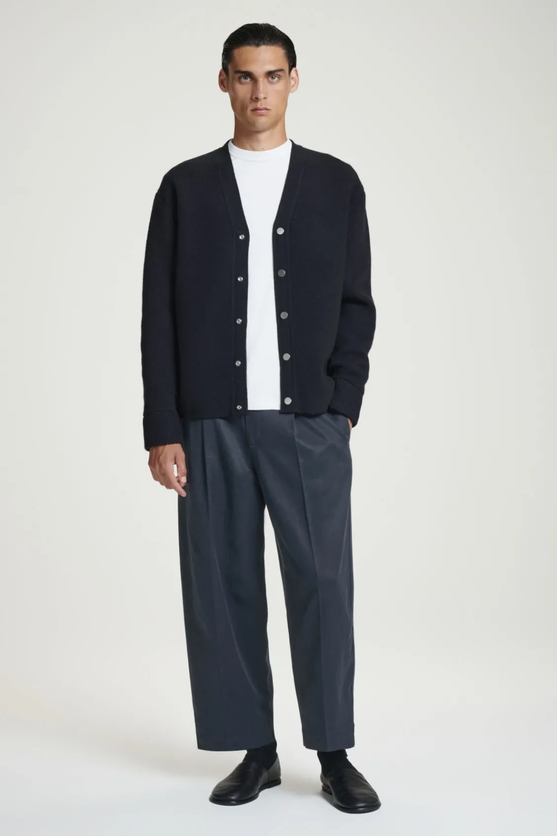 COS DOUBLE-FACED WOOL V-NECK CARDIGAN- Sweaters & Cardigans