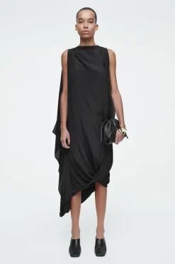 COS DRAPED BALLOON MIDI DRESS-Women Dresses & Jumpsuits