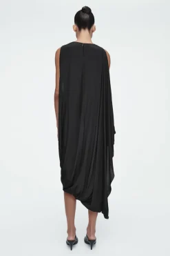 COS DRAPED BALLOON MIDI DRESS-Women Dresses & Jumpsuits