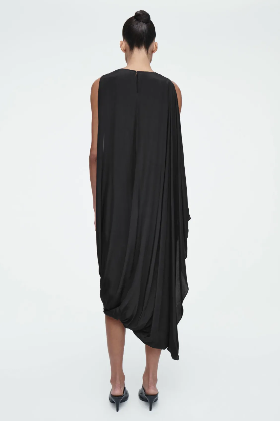 COS DRAPED BALLOON MIDI DRESS-Women Dresses & Jumpsuits