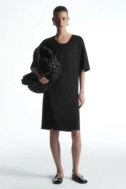 COS DRAPED MINI T-SHIRT DRESS-Women Dresses & Jumpsuits