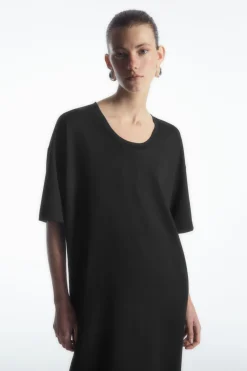 COS DRAPED MINI T-SHIRT DRESS-Women Dresses & Jumpsuits