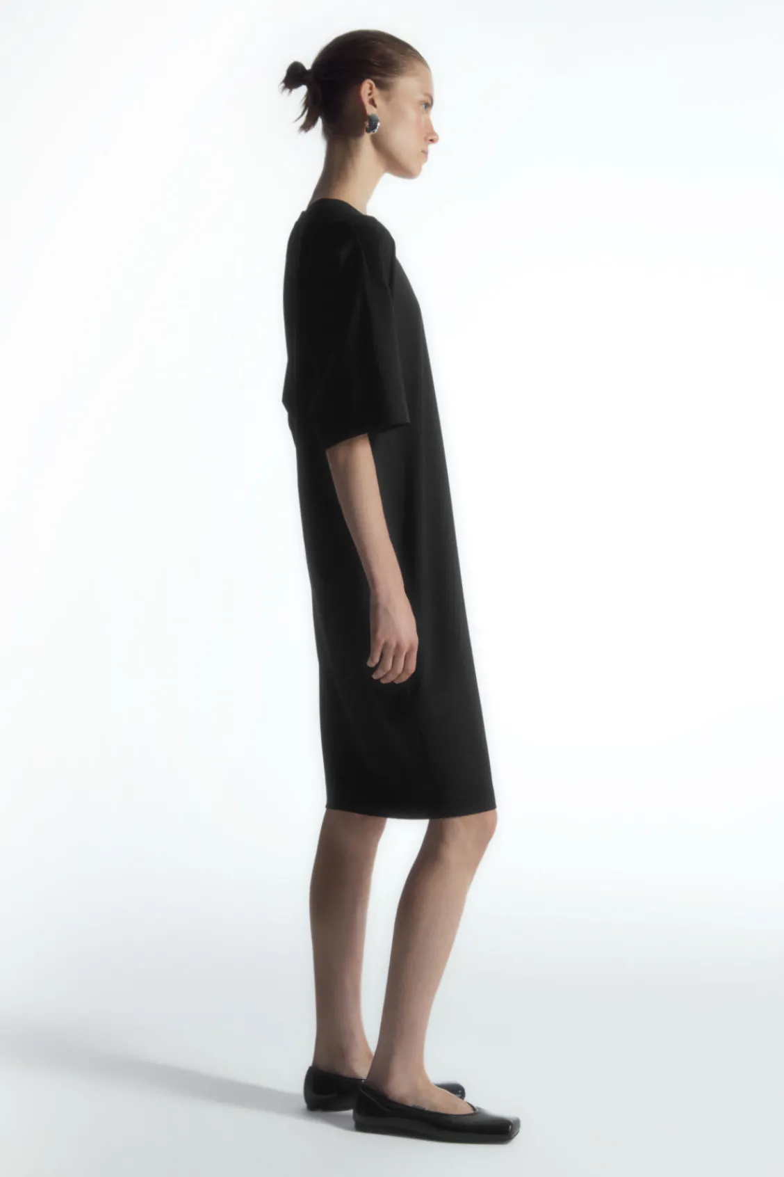 COS DRAPED MINI T-SHIRT DRESS-Women Dresses & Jumpsuits