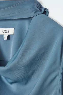 COS DRAPED SCARF-DETAIL BLOUSE-Women Shirts & Blouses | Tops
