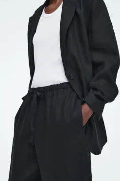 COS DRAWSTRING LINEN PANTS-Women Pants