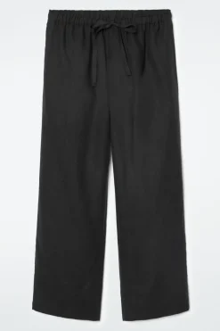COS DRAWSTRING LINEN PANTS-Women Pants