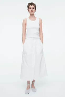 COS DRAWSTRING MIDI SKIRT-Women Skirts