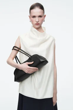 COS EASTSIDE BOWLING BAG - LEATHER-Women Bags