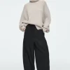COS ELASTICATED BARREL-LEG PANTS-Women Pants