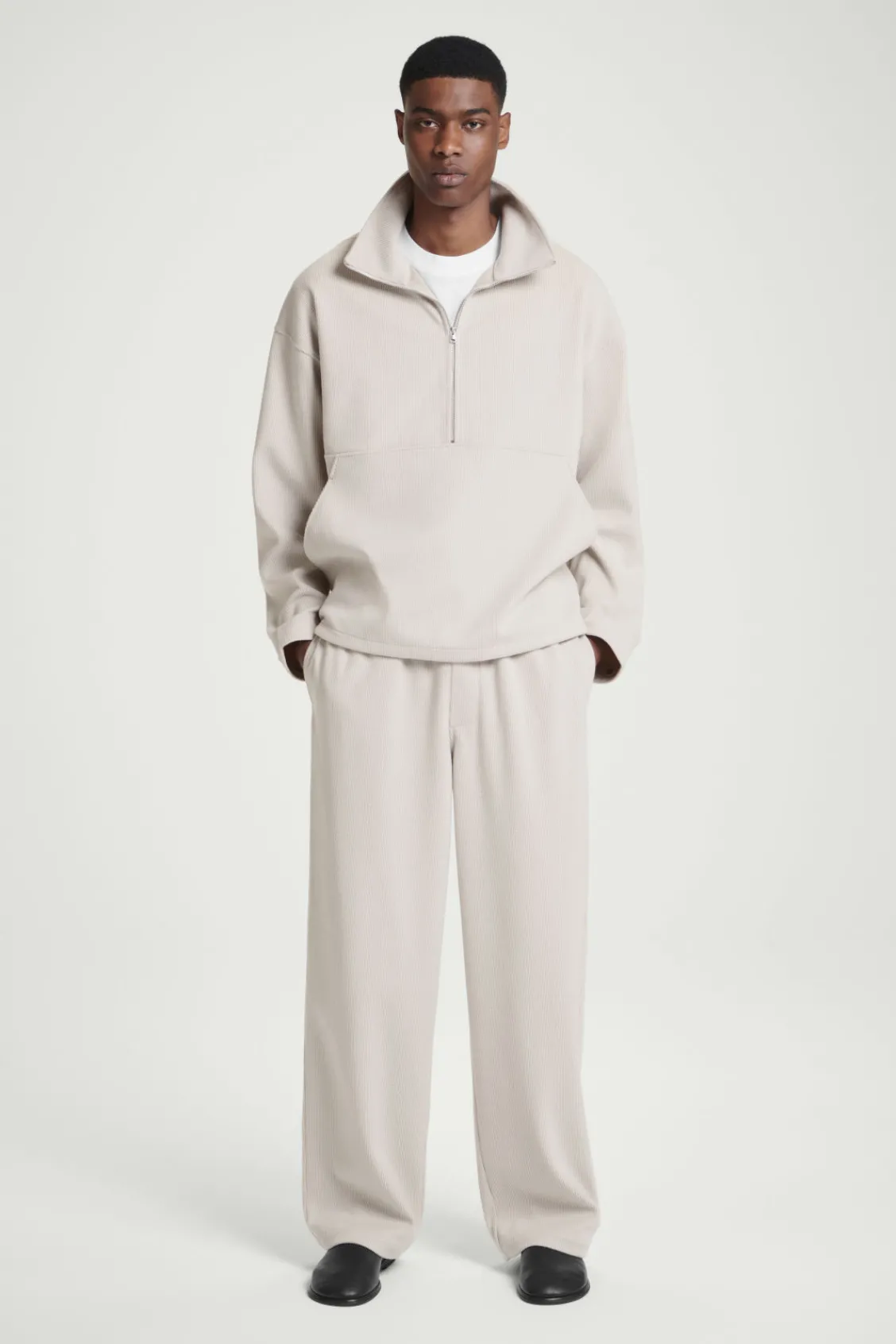 COS ELASTICATED CORDUROY-JERSEY PANTS- Matching Sets | Pants