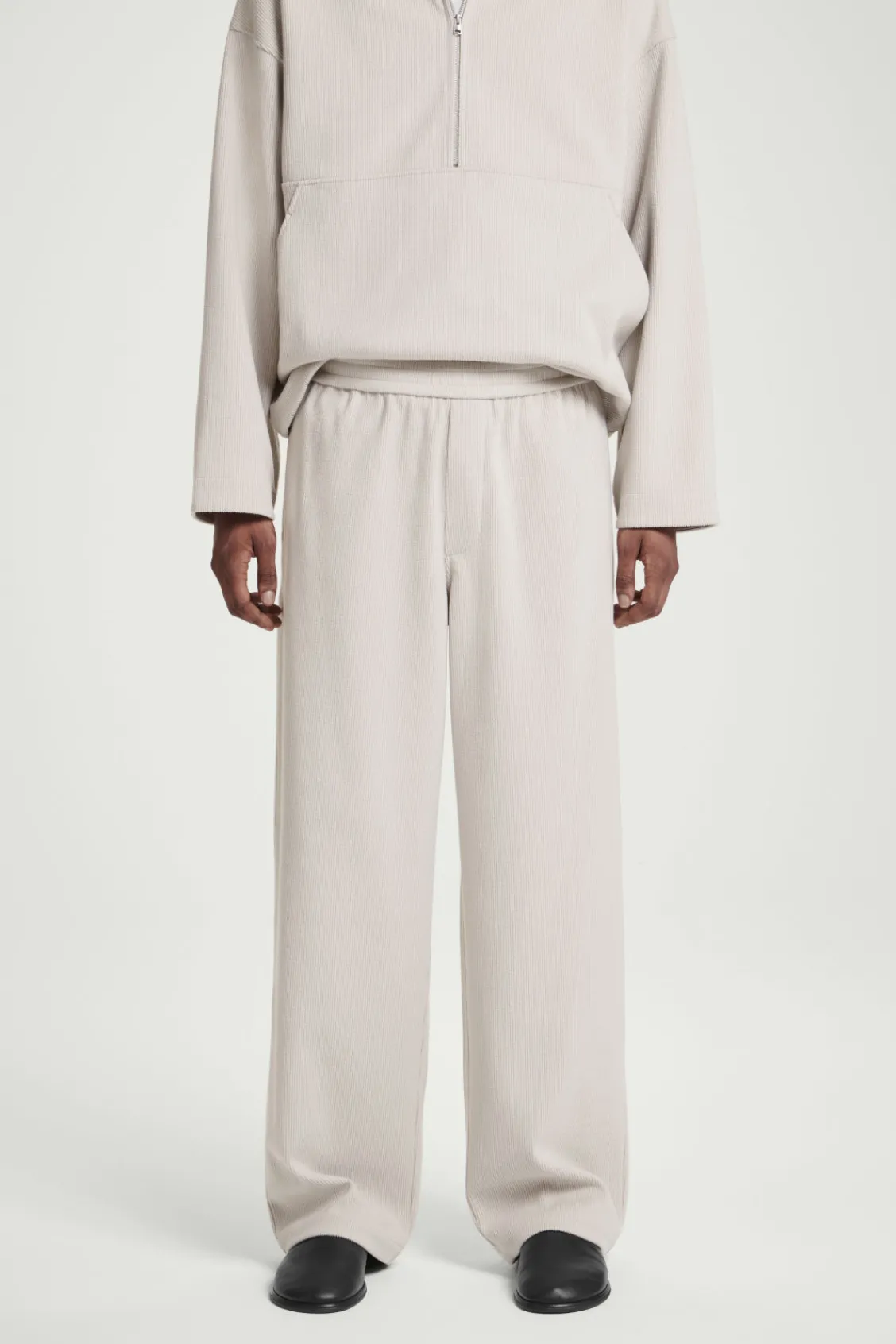 COS ELASTICATED CORDUROY-JERSEY PANTS- Matching Sets | Pants