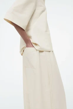 COS ELASTICATED COTTON CULOTTES-Women Pants