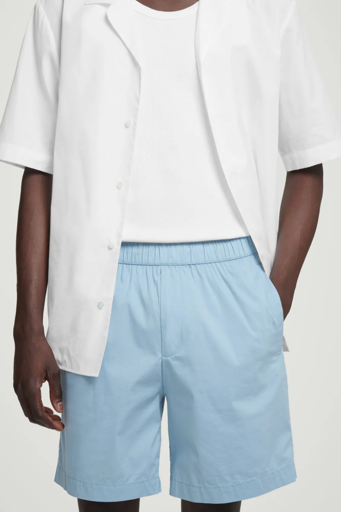 COS ELASTICATED COTTON-BLEND SHORTS- Matching Sets | Pants