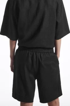 COS ELASTICATED LINEN SHORTS- Pants