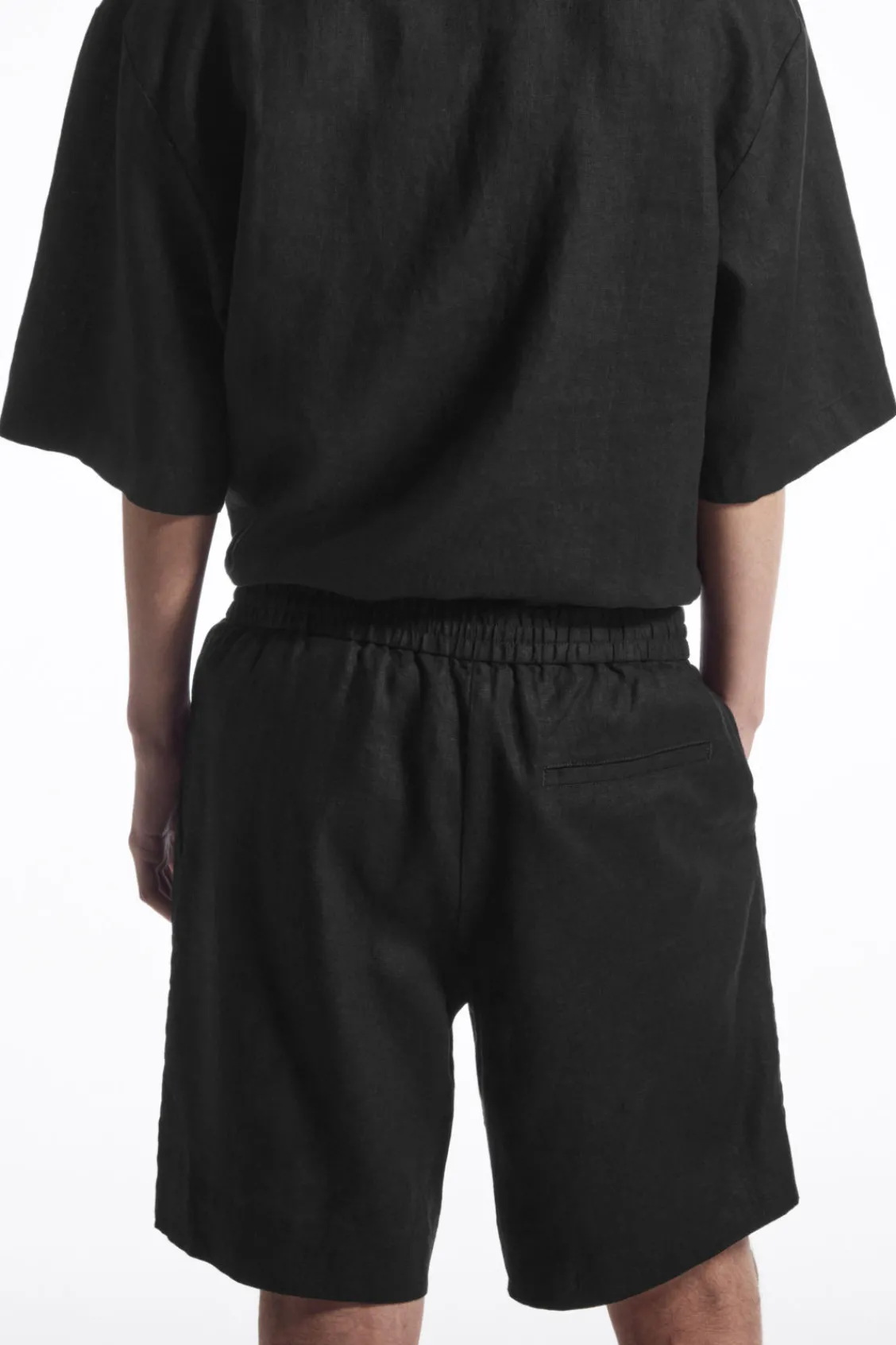 COS ELASTICATED LINEN SHORTS- Pants