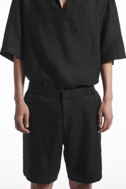 COS ELASTICATED LINEN SHORTS- Pants