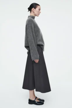 COS ELASTICATED MIDI SKIRT-Women Skirts