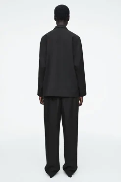 COS ELASTICATED STRAIGHT-LEG PANTS-Women Pants