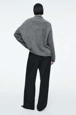 COS ELASTICATED TAILORED WOOL PANTS-Women Pants