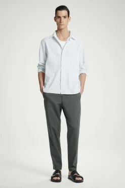 COS ELASTICATED TAPERED TWILL PANTS- Pants