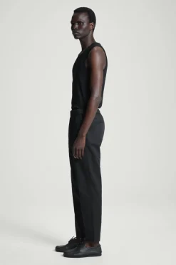 COS ELASTICATED TAPERED TWILL PANTS- Pants