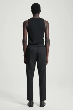 COS ELASTICATED TAPERED TWILL PANTS- Pants