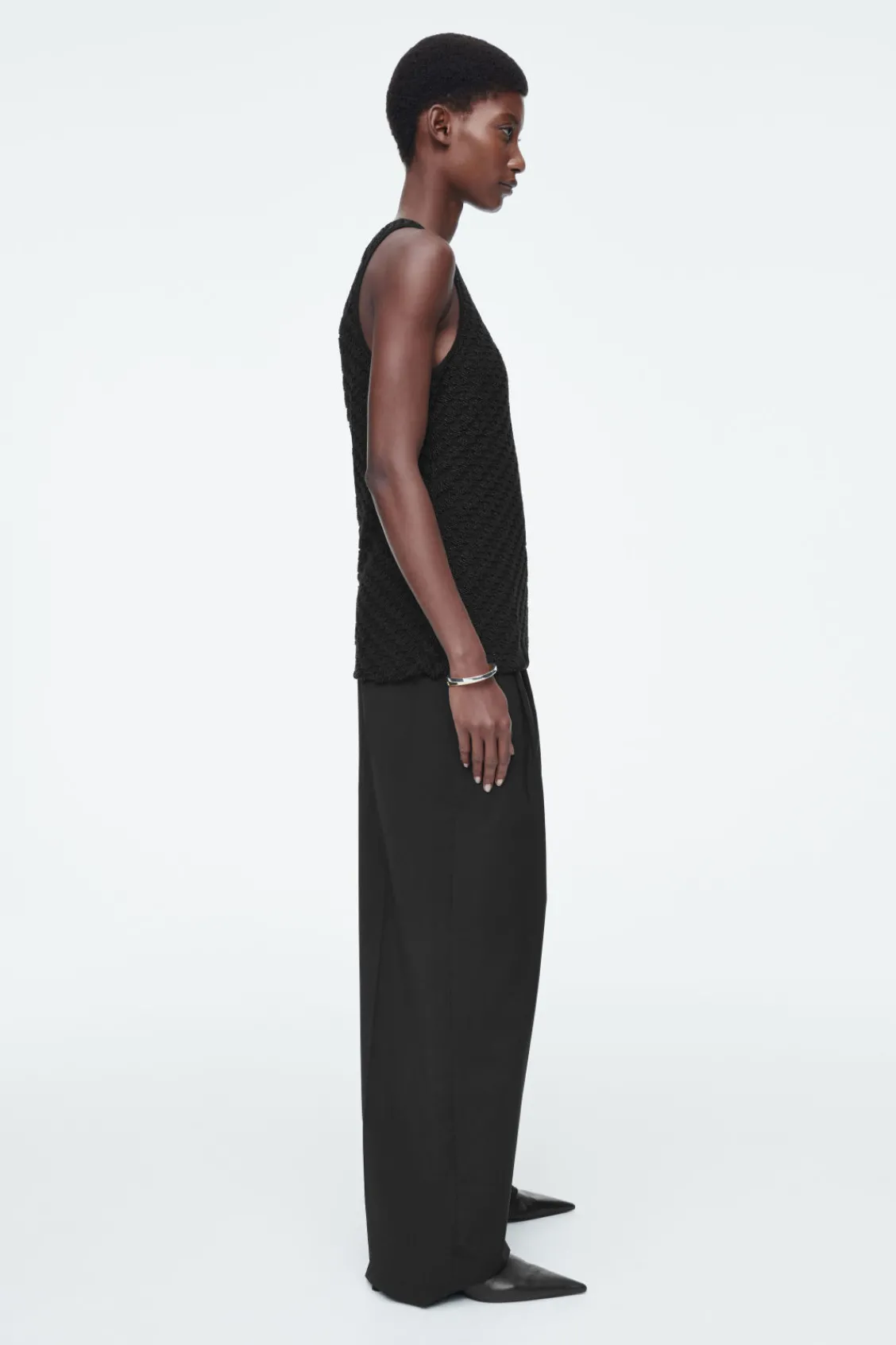 COS EMBELLISHED HOUNDSTOOTH TOP-Women Tops