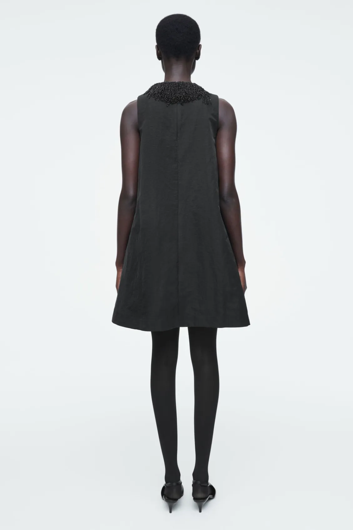 COS EMBELLISHED RACER-NECK DRESS-Women Dresses & Jumpsuits