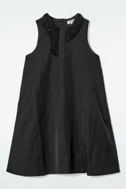 COS EMBELLISHED RACER-NECK DRESS-Women Dresses & Jumpsuits
