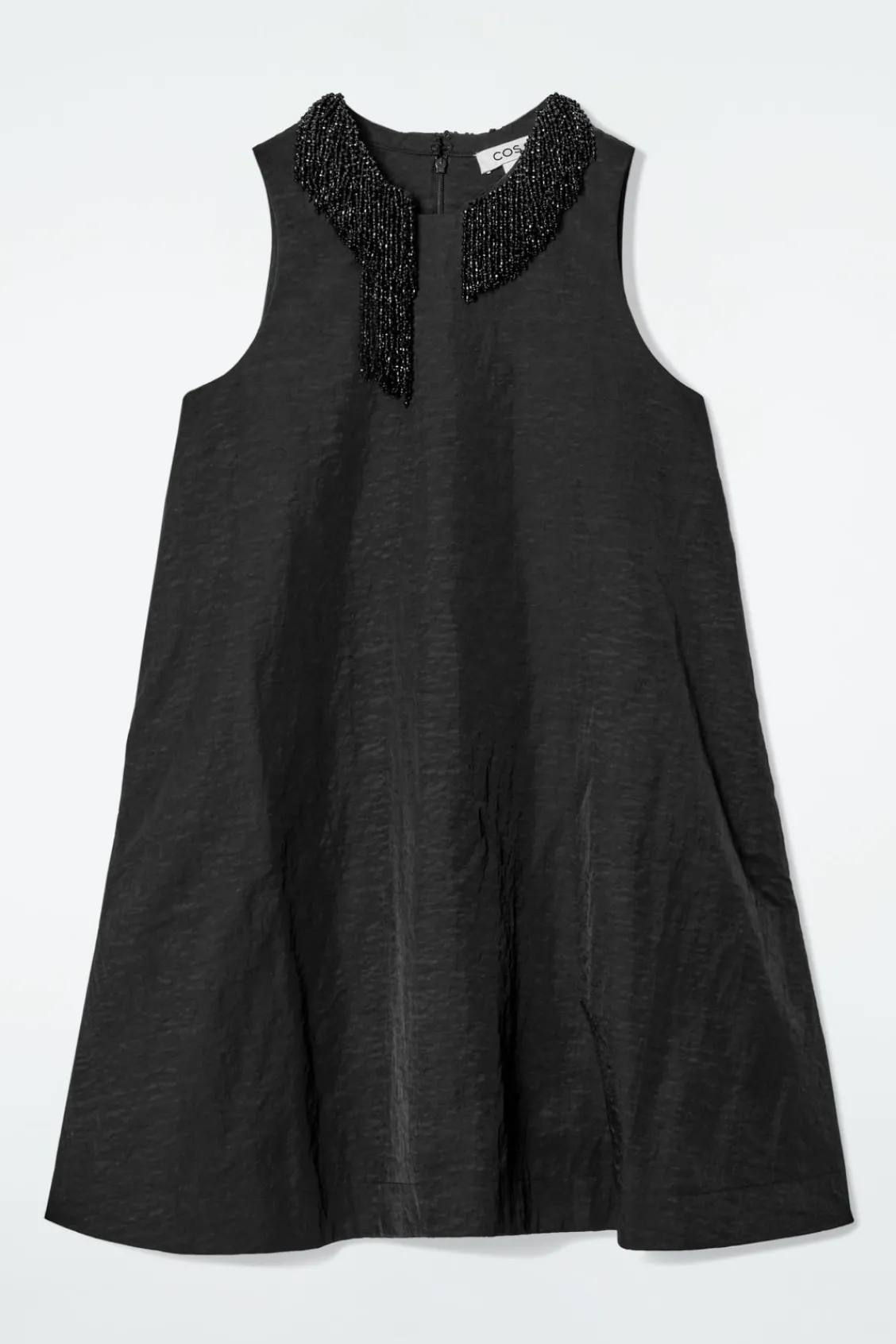 COS EMBELLISHED RACER-NECK DRESS-Women Dresses & Jumpsuits