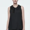 COS EMBELLISHED RACER-NECK TOP-Women Shirts & Blouses | Tops