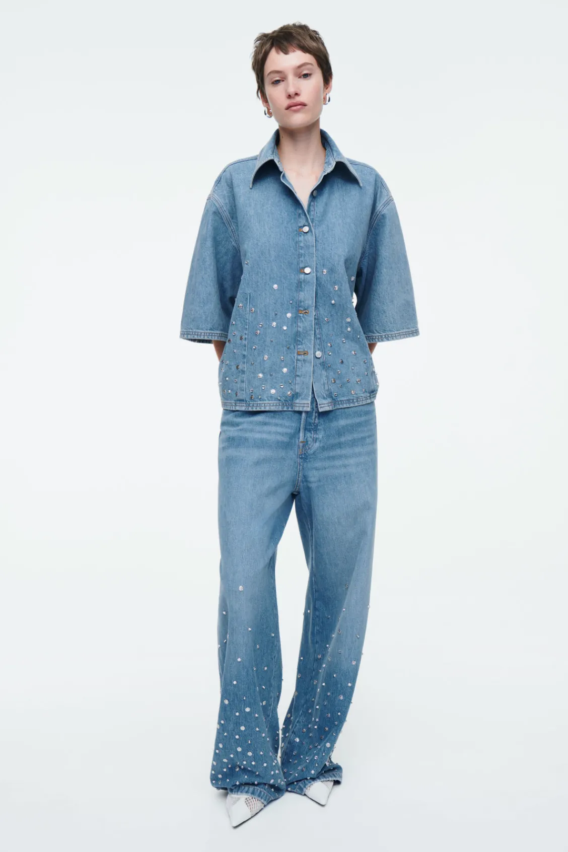 COS EMBELLISHED RELAXED JEANS-Women Jeans | Pants