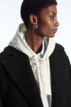 COS EMBROIDERED QUILTED HOOD-Women Hats & Scarves | Capes & Hybrids