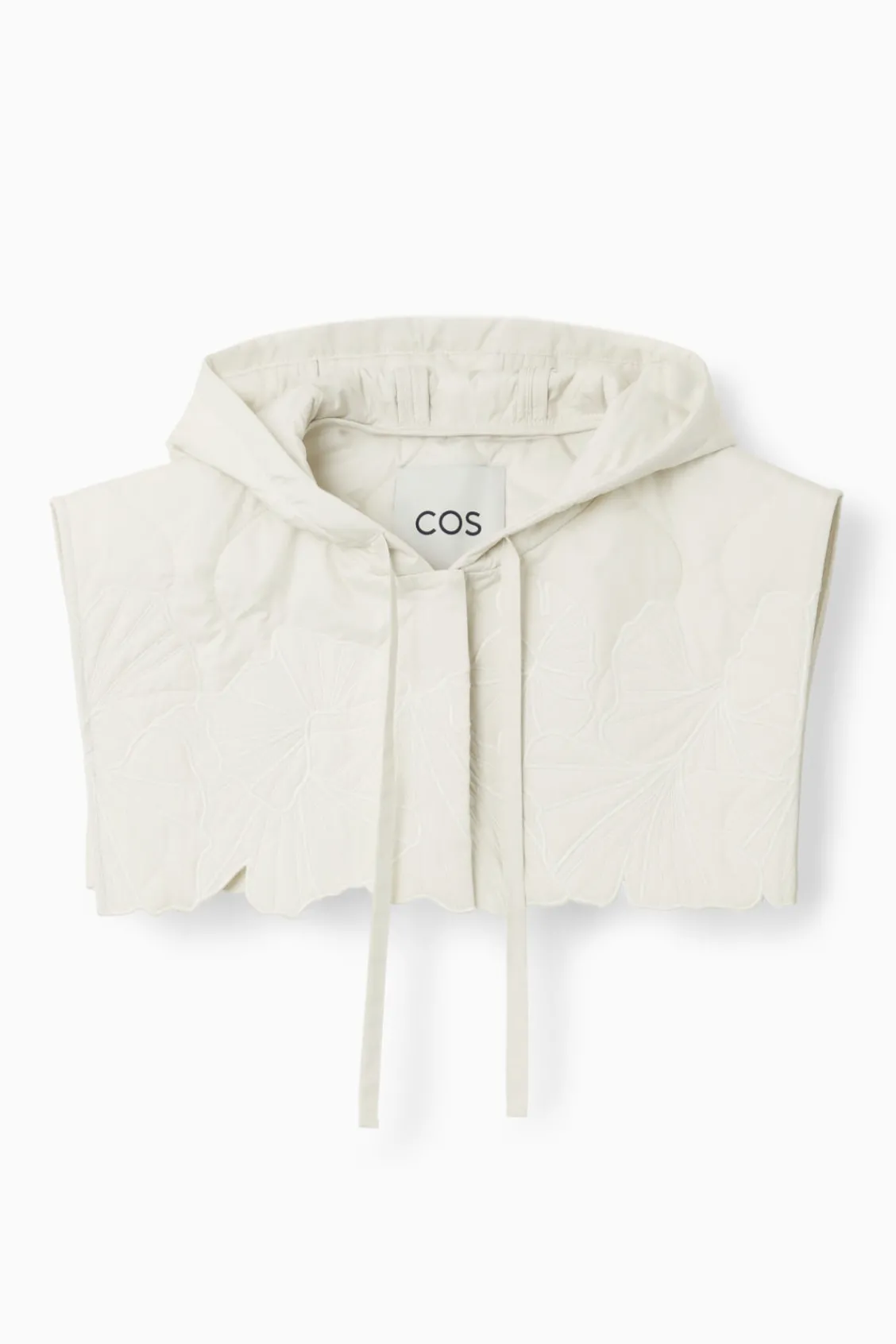 COS EMBROIDERED QUILTED HOOD-Women Hats & Scarves | Capes & Hybrids