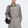 COS EPAULET-DETAIL WOOL SHIRT-Women Shirts & Blouses | Tops