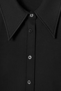 COS EXAGGERATED-COLLAR JERSEY SHIRT-Women Shirts & Blouses | Tops