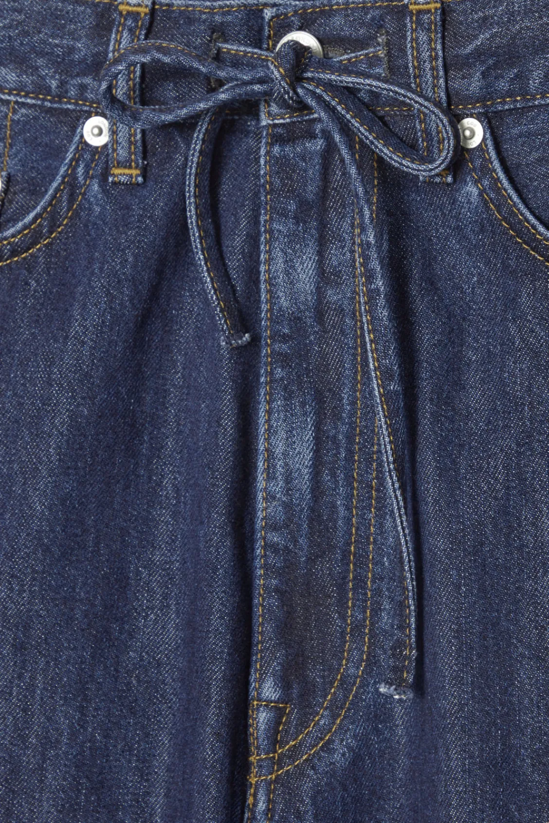 COS EXTRA WIDE-LEG DRAWSTRING DENIM PANTS-Women Pants | Jeans
